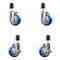 Service Caster 4 Inch 316SS Blue Poly Swivel 1-7/8 Inch Expanding Stem Caster Brake SCC, 2PK SS316EX20S414-PPUB-BLUE-2-TLB-2-178 - alternate 1
